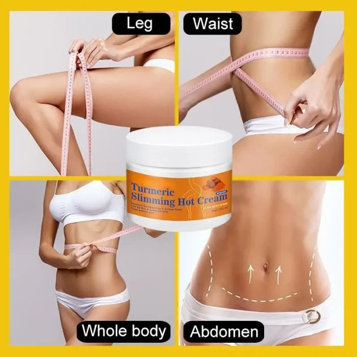 kf Sb86f17c6224f45569d45e64ac7a51c6dM Turmeric Slimming Hot Cream Body and Abdomen Fat Burning Weight Loss Anti Cellulite Slimming Cream Body